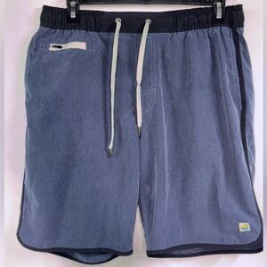 Vuori Banks Shorts Mens Medium Blue 7” Inseam Athleisure Unlined Active V330